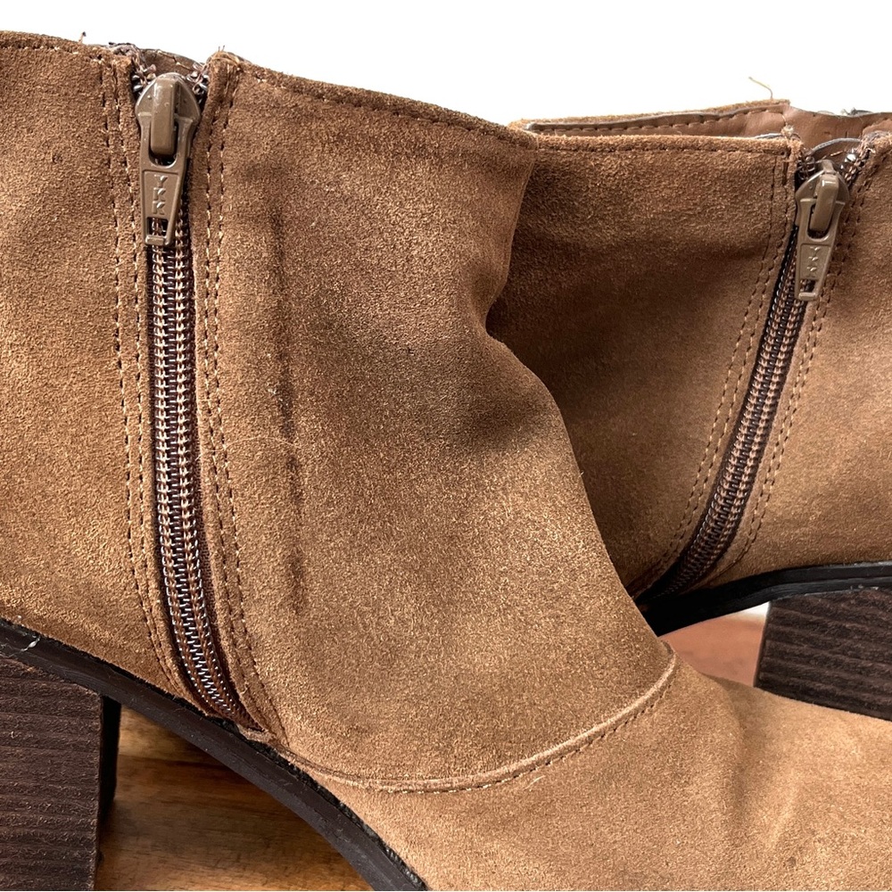 Crown Vintage boots Flynn size 8m suede ankle boots with fringe zipper. - Picture 4 of 13